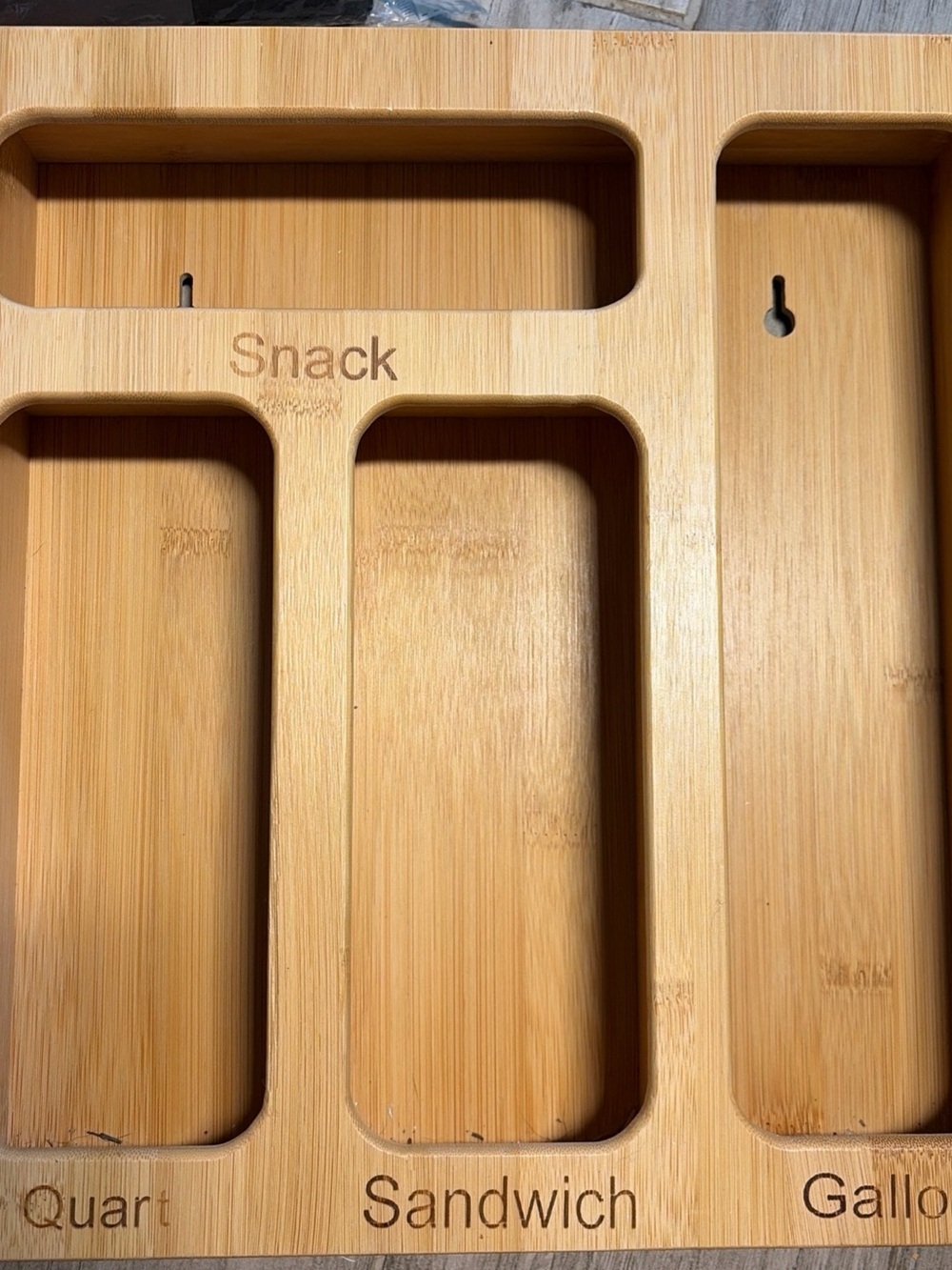 Bamboo Snack & Sandwich Organizer Tray